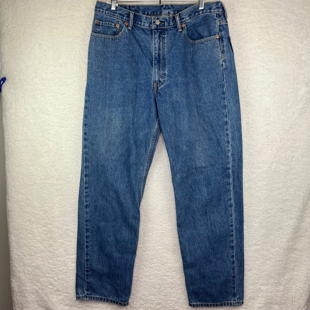 Levis 550 Relaxed Fit Tapered Leg Jeans Mens 38x34 Blue Medium Wash Denim